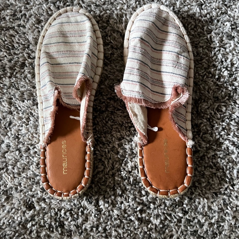 Maurices Pink and White Flats